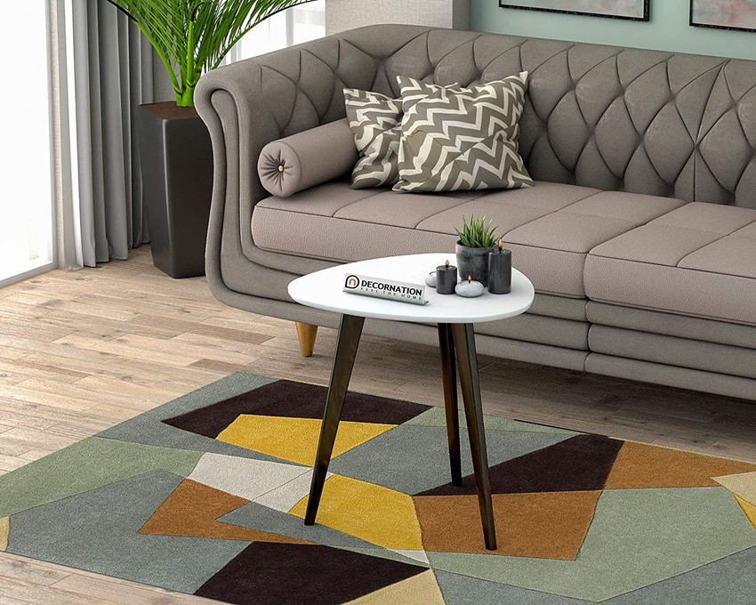 DecorNation Anaya Wood Tripod End Table Stool Side Table Corner