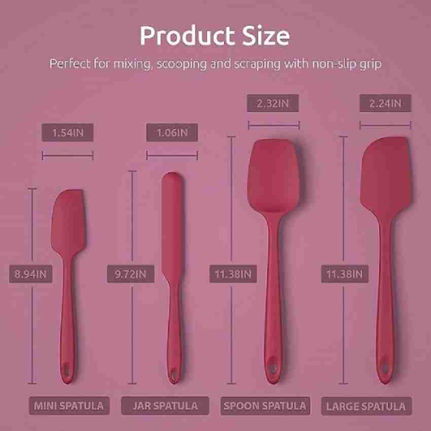 Long Handle Silicone Jar Spatula Kitchen Scraper Non Stick Rubber