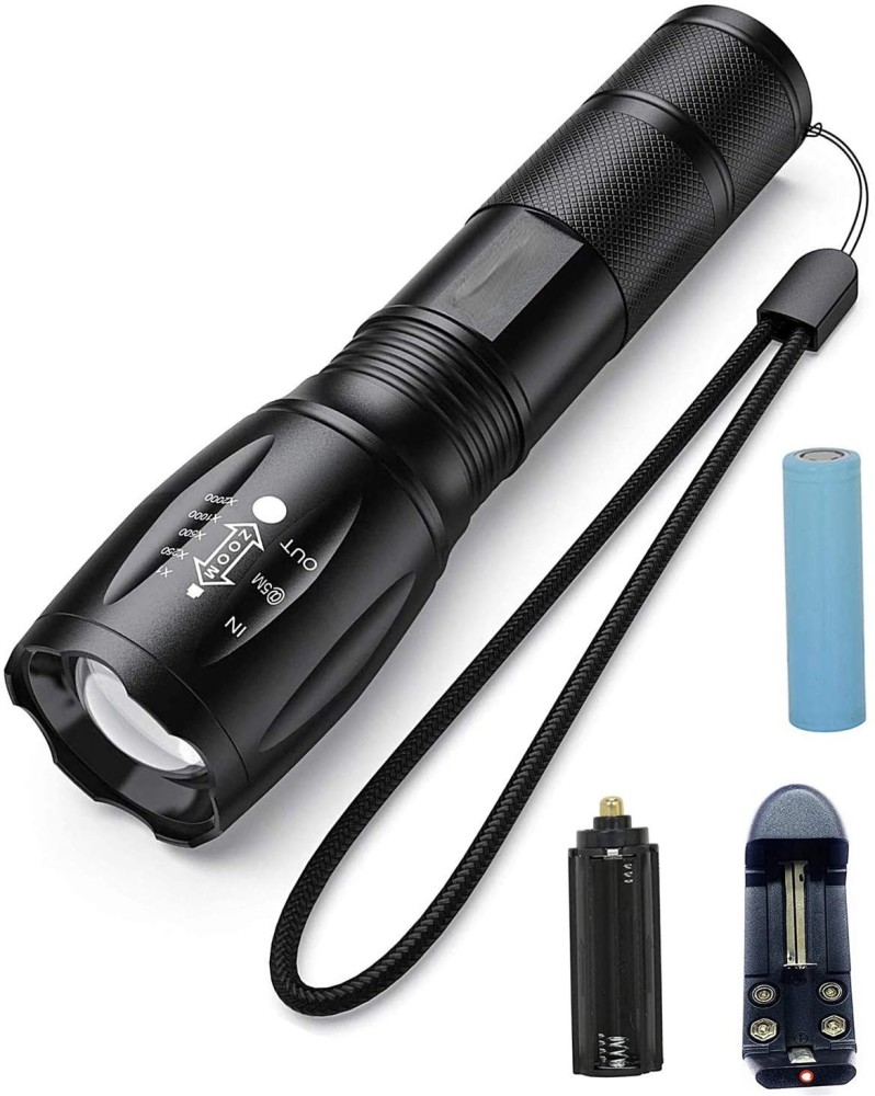 LED Tactical Flashlight S1000 - High Lumen, Zoomable, 5 Modes