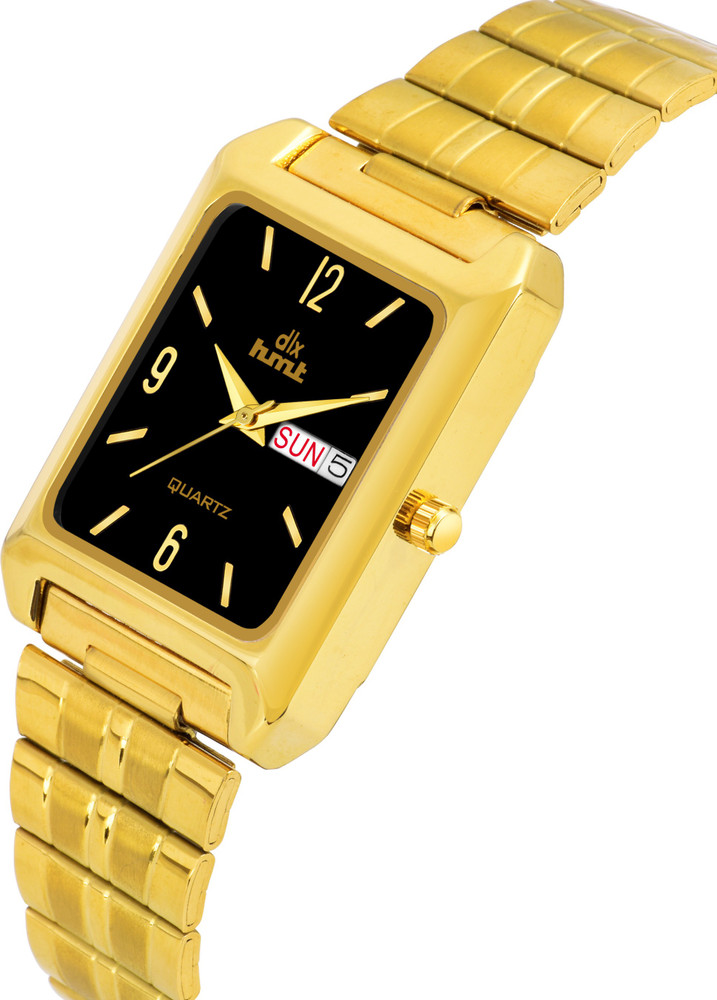 HMT DLX 23.K Gold Plated Stainless Steel Gold Japanese Japanese Design HQ 710 Analog Watch For Men Buy HMT DLX 23.K Gold Plated Stainless Steel Gold Japanese Japanese Design HQ 710 Analog