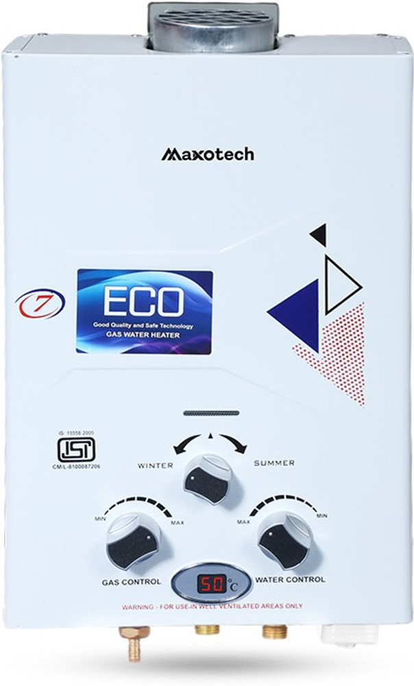 Maxotech 7 L Gas Water Geyser (Raze Eco Smart LPG Gas geyser with Digital  Temperature Meter, White) Price in India - Buy Maxotech 7 L Gas Water Geyser  (Raze Eco Smart LPG