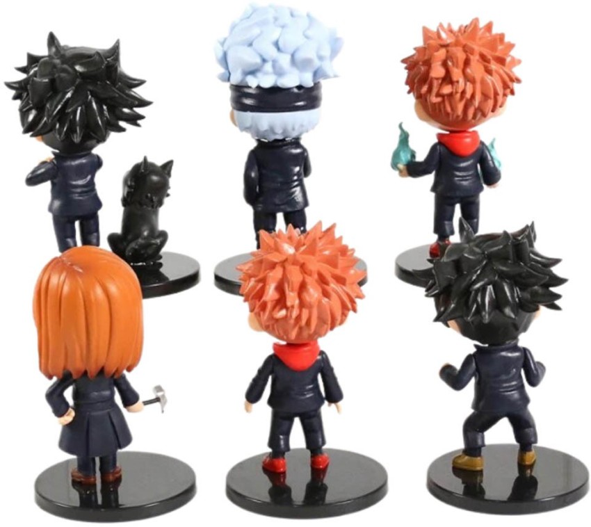 kawaii kart Jujutsu Kaisen Action Figure Chibi Figures - Set Of 6 (Size -  10 cm) - Jujutsu Kaisen Action Figure Chibi Figures - Set Of 6 (Size - 10  cm) .