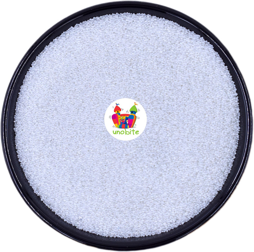 Unobite White Color Micro Glass Beads No Holes for Jewelry Making