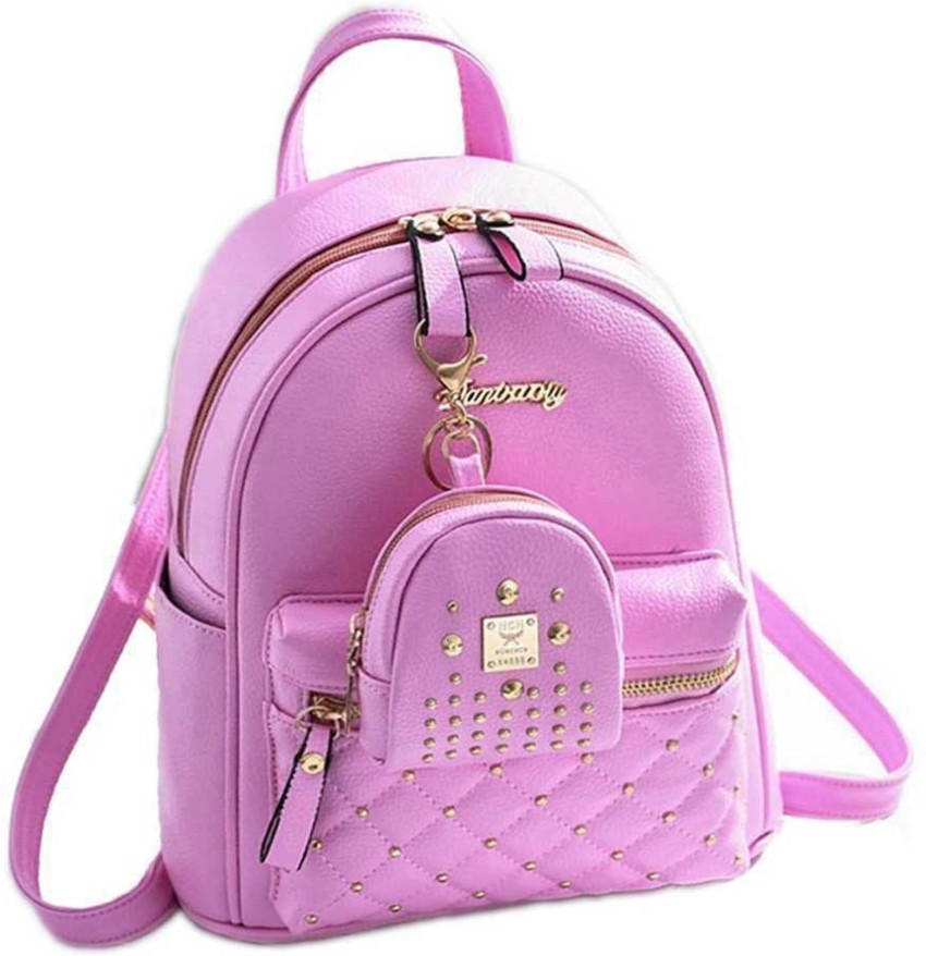 Small pink backpack purse online