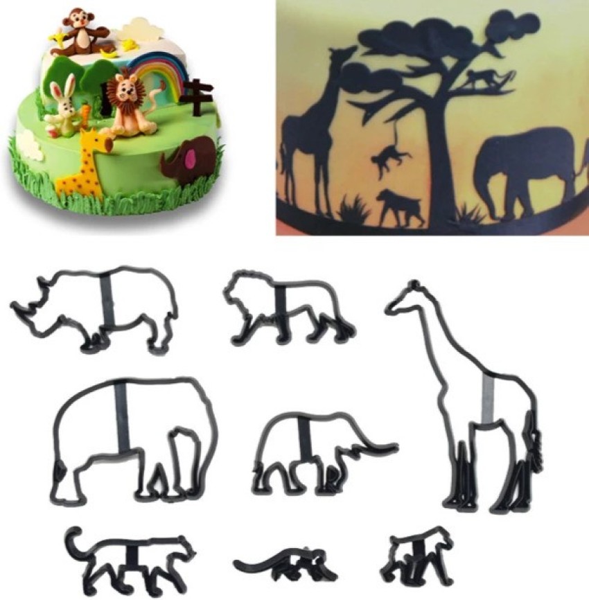 Safari Fondant Cake Toppers Lion Fondant Topper Elephant 