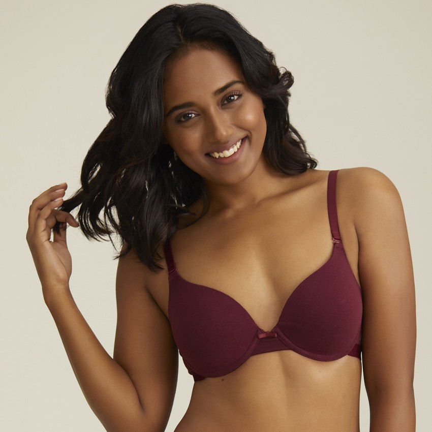 Breathe Cotton Padded wired Push up level-2 bra Demi coverage