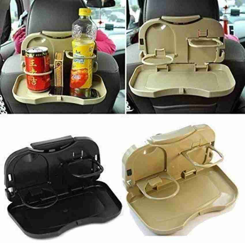 vetreo Foldable Car Auto Food Meal Drink Tray Desk Dining Table Water Cup  Stand Holder High Quality Car food tray folding dining table drink holder  car pallet back seat water car cup