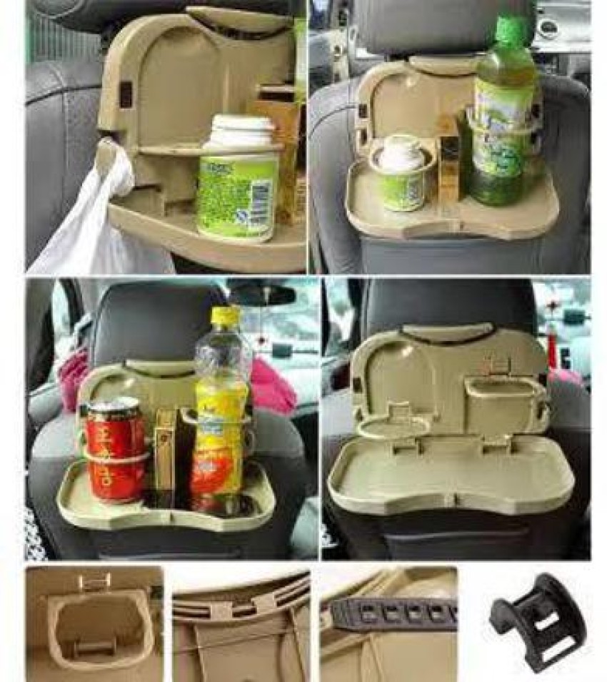 vetreo Mini Car Backseat Food Tray with Bottle Cup Holder Multifunction  Folding Car Back Seat Table Drink Food Cup Tablet Tray Holder (Multicolor) Back  Seat Car Organizer with Tray Table Back Seat