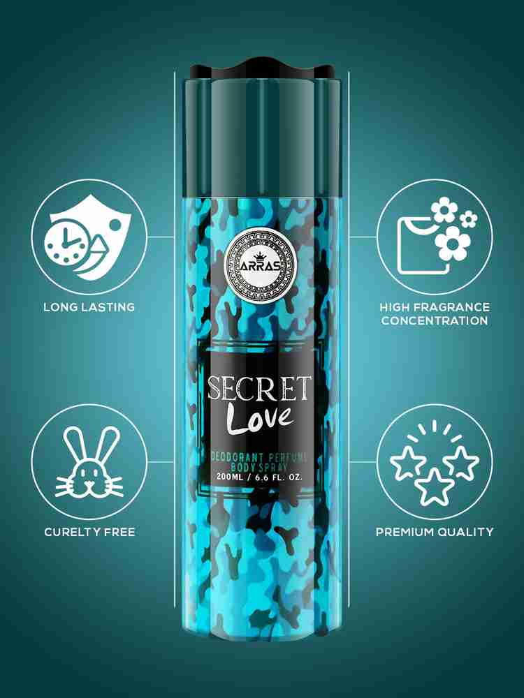 ARRAS Secret Love Deodorant Body Spray Refreshing Long