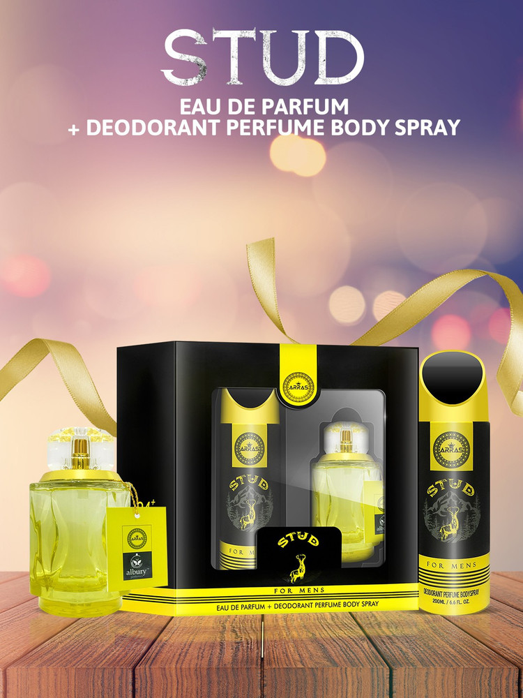 ARRAS Gift Set for Men Stud Eau De Parfum and Deodorant Perfume