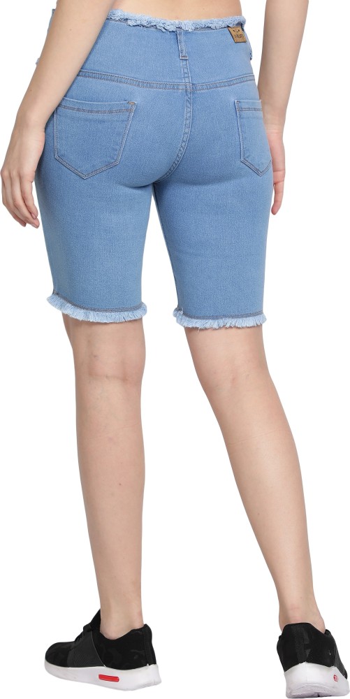 Buy EXCITING SUMMER LIGHT BLUE DENIM SHORTS for Women Online in India