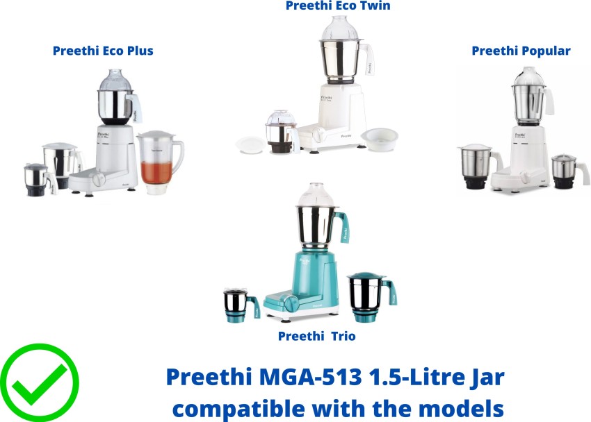 Buy Preethi 1.50 Ltr Straight Wet Grinding Jar-works with Trio Online at  Preethi E-Store