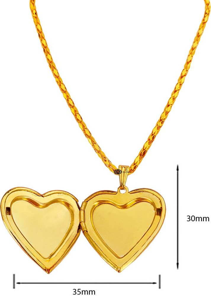 Sullery Couple Heartshape Heart to Close Openable Photoframe Pendant Necklace Rhodium Metal Pendant Price in India Buy Sullery Couple Heartshape Heart to Close Openable Photoframe Pendant Necklace Rho...