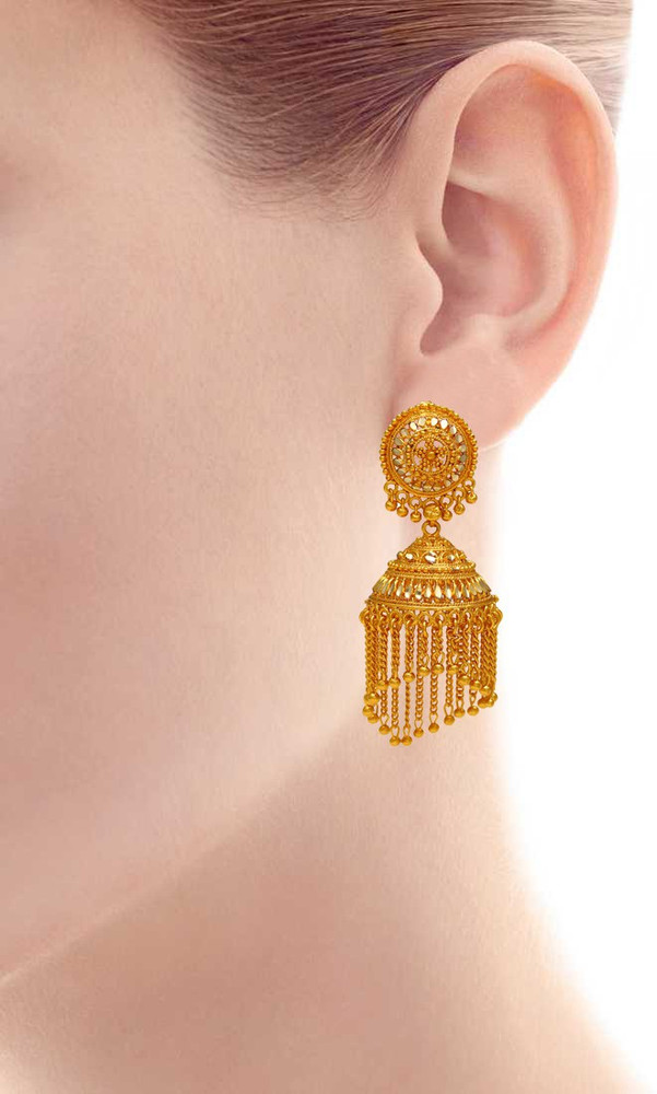 Flipkart Buy MissMister Gold plated Jhalar Tassled Jhumka earring Traditional Brass Jhumki Earring Online at Best Prices in India