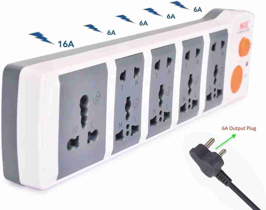 Extension Power Strip With Surge (4000w/16a), Electric Power Strip Tower  With 4 Usb Ports And 12 Outlets, Power Strip With Individual Switch, 5m  Cord