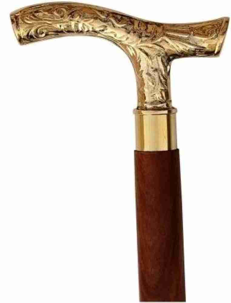 ShopTree Walking Stick with Brass Handle (Snake Design), Solid Wood Stick -  36 inch Walking Stick Price in India - Buy ShopTree Walking Stick with Brass  Handle (Snake Design), Solid Wood Stick 