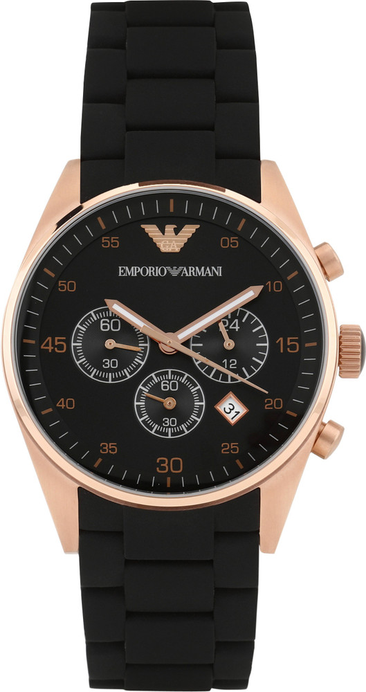 Emporio armani watch black and gold online