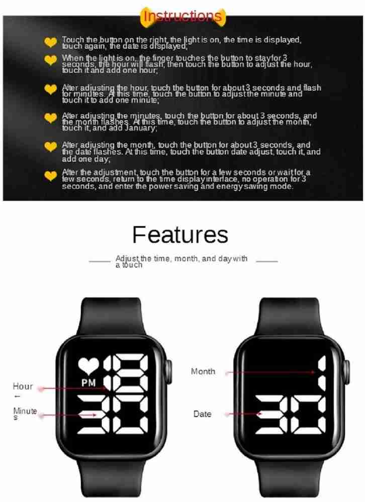 Flash time led watch deals