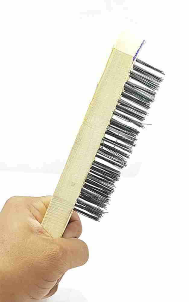 HOUF Brass Wire Bristle Brush 8 Row Medium Soft 1pcs Table/Bench