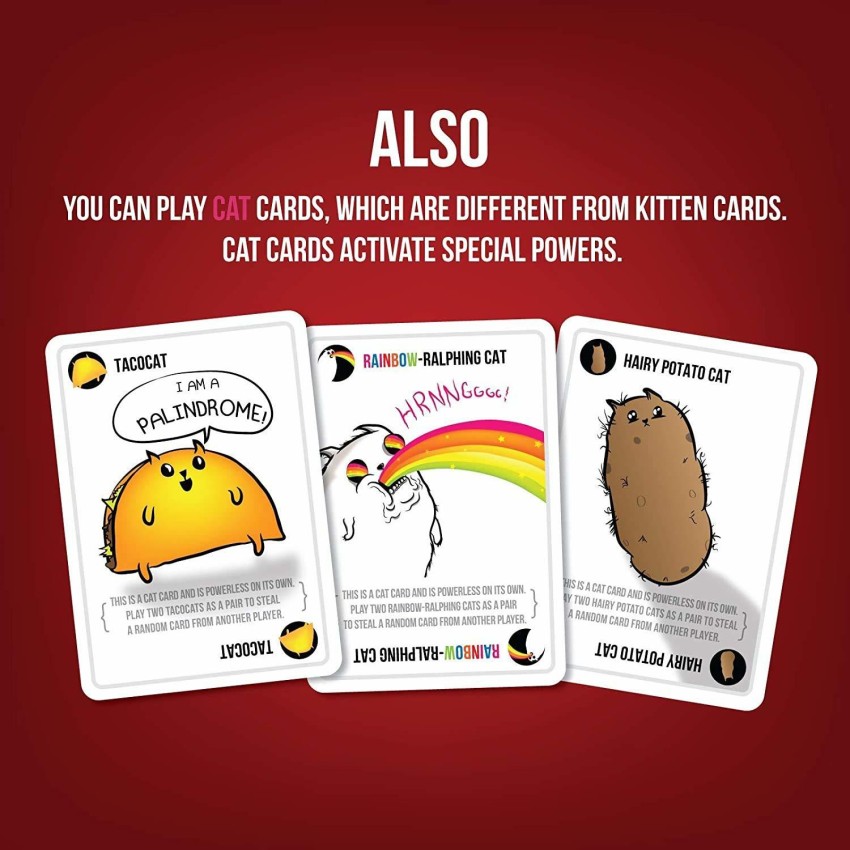 Elecart Exploding Kittens Card Game for Kids Adults & Family Party