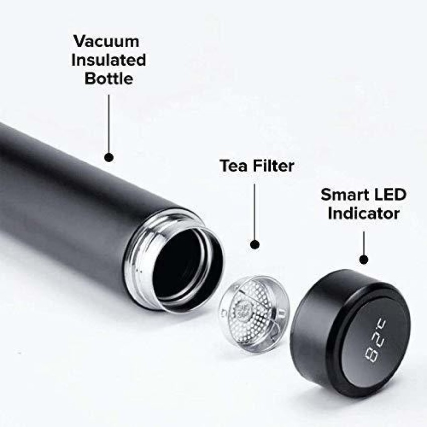 KD Double Wall Vacuum Flask, LED Temperature Display, 500 mL Stainless