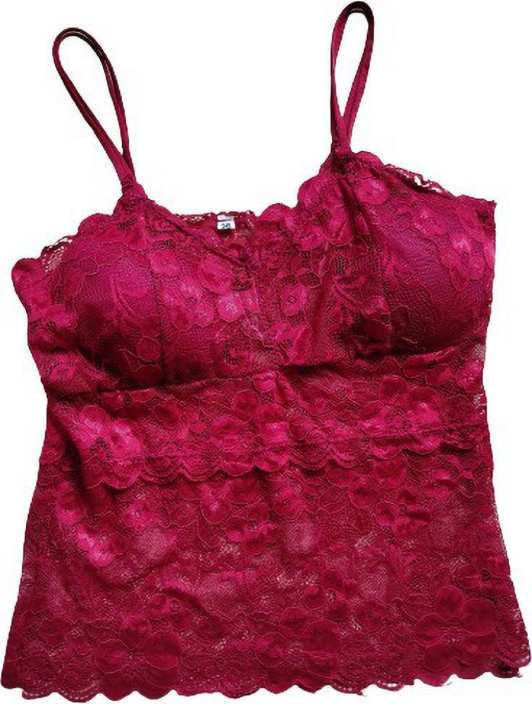 Emosis Pack of 2 Women Bralette Lightly Padded Bra (Maroon, Pink)