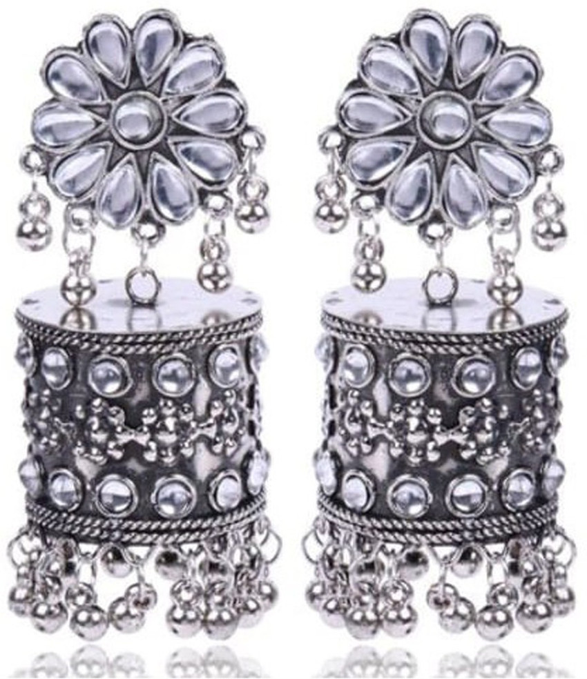 Silver jhumkas outlet flipkart