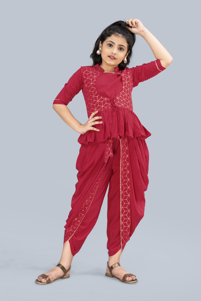 Dhoti style dress best sale for girl
