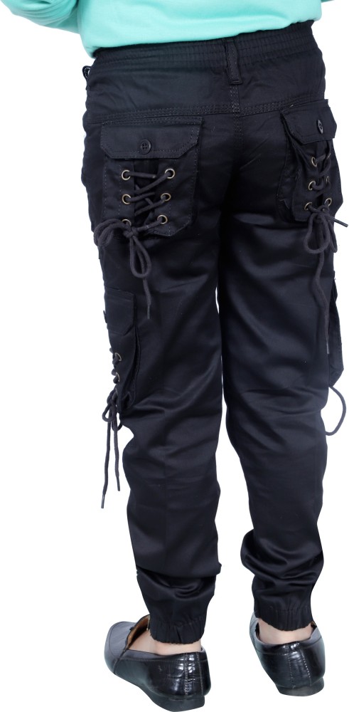 Kids cargo pant boys cargo pant boys stylish new fashionable 6 pocket Black  color pant