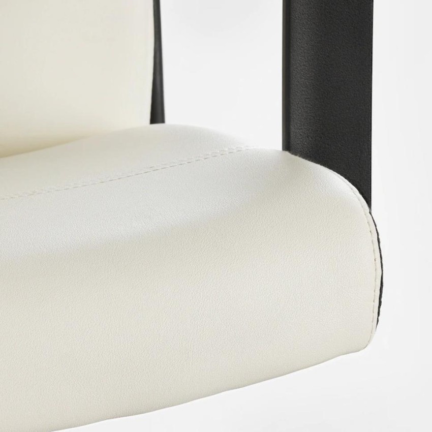 Ikea white leather discount chair