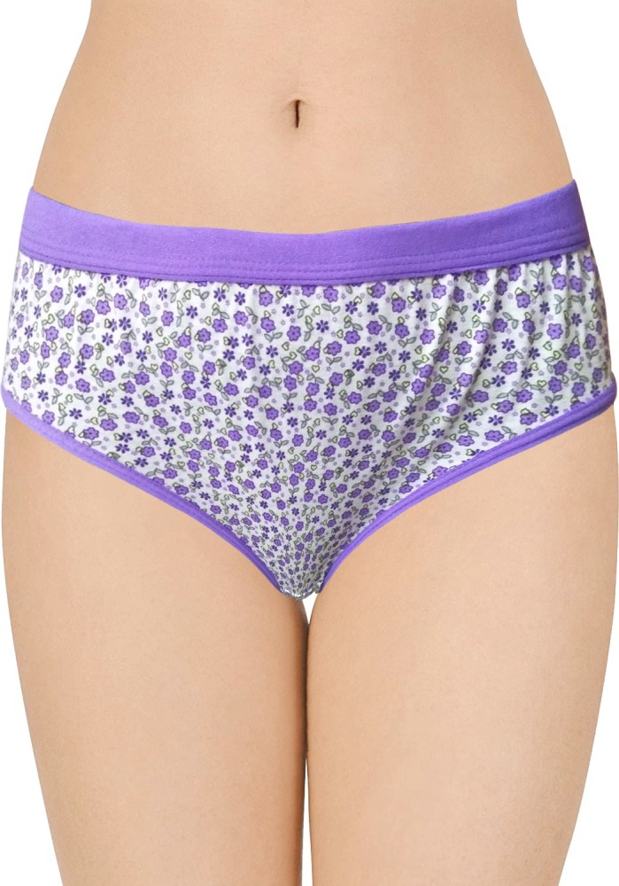 Buy VANILLAFUDGE Multicolor Cotton Panties for Women's (purple 2xl