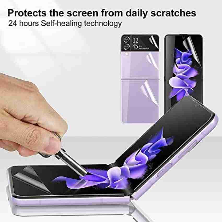 Luxury Outer Screen Tempered Glass Case For Samsung Galaxy Z Flip