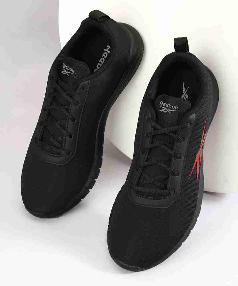 Black reebok running shoes clearance