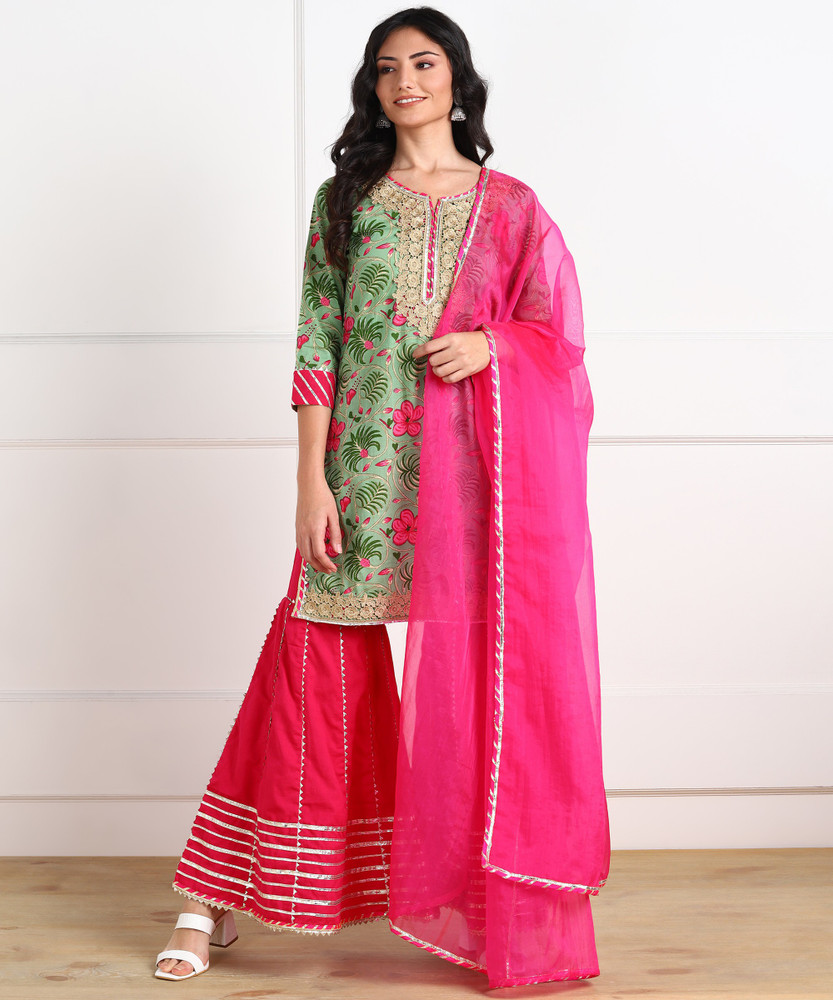 Amaraya Women Kurta Sharara Dupatta Set Buy Amaraya Women Kurta Sharara Dupatta Set Online at Best Prices in India Flipkart