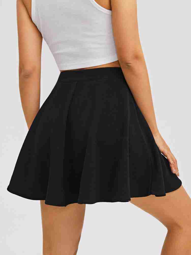 Forever 21 Women's Fit & Flare Mini Skirt in Black Small - ShopStyle