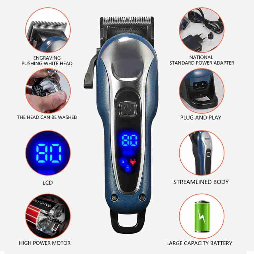 CRIVERS Hair Clippers for Men, Professional Barber Hair Clipper Charging Speeds Mens Beard Trimmer Hair Cutting Machine Rechargeable Barber Shop Str