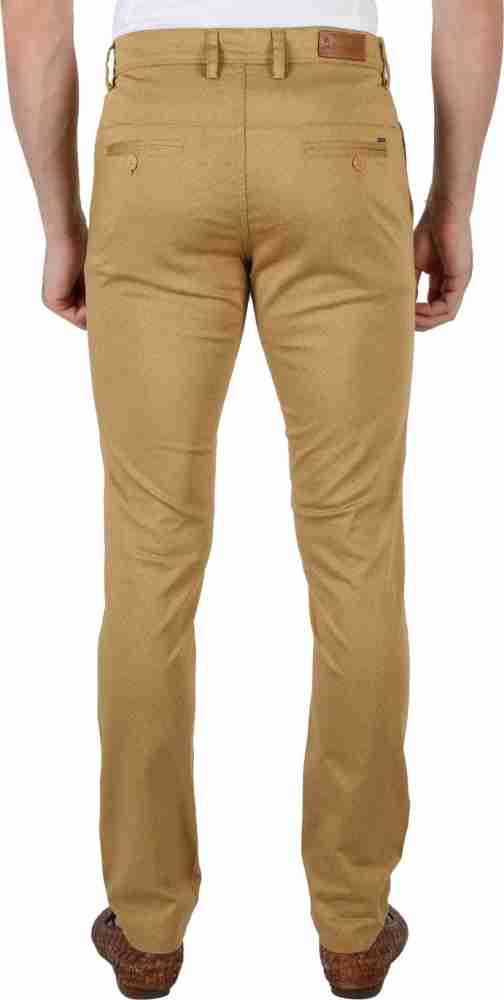 Buy Men Khaki Regular Fit Trouser Online in India - Monte Carlo