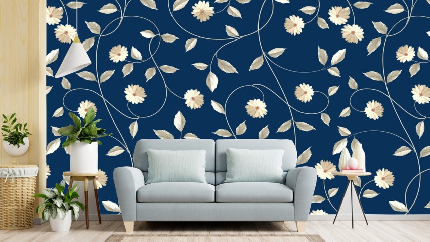 COLOR SOLUTION Floral  Botanical Blue Wallpaper Price in India  Buy COLOR  SOLUTION Floral  Botanical Blue Wallpaper online at Flipkartcom