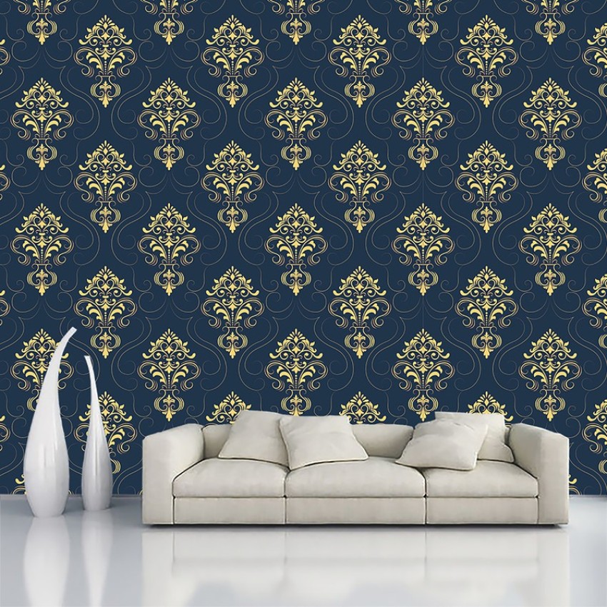 Buy Online  Dark Blue Gold Art Deco Wallpaper in US