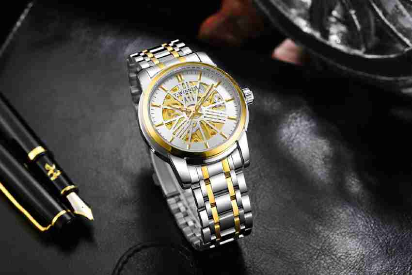 T Winner Automatic Mechanical Skelton Classic Dress Analog Steel