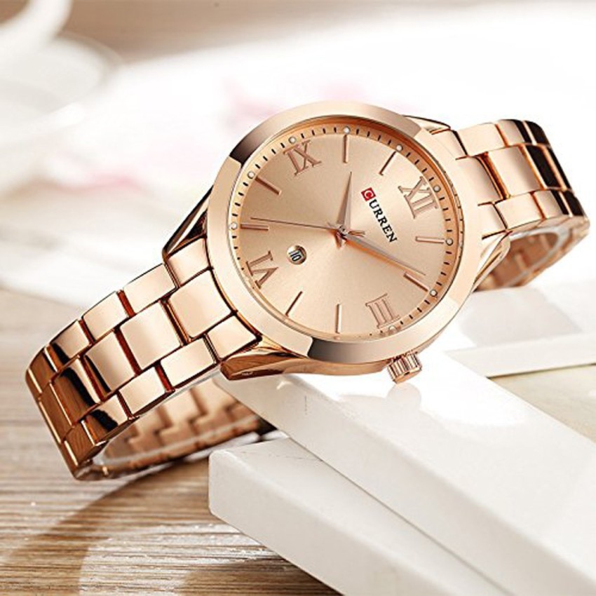 Curren CURREN Original 9007 Luxury Women Watch Famous Brands Gold