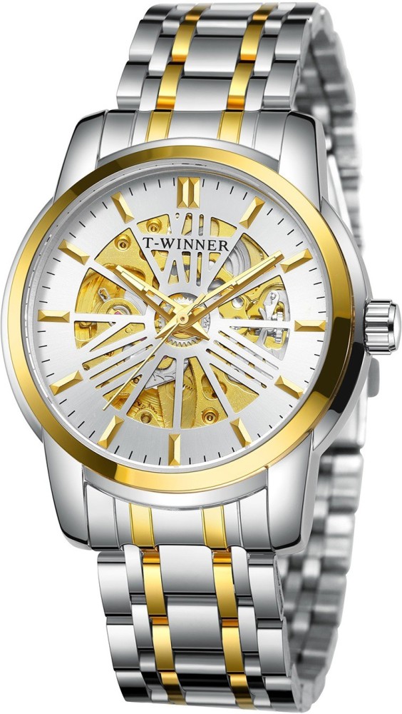 T Winner Automatic Mechanical Skelton Classic Dress Analog Steel