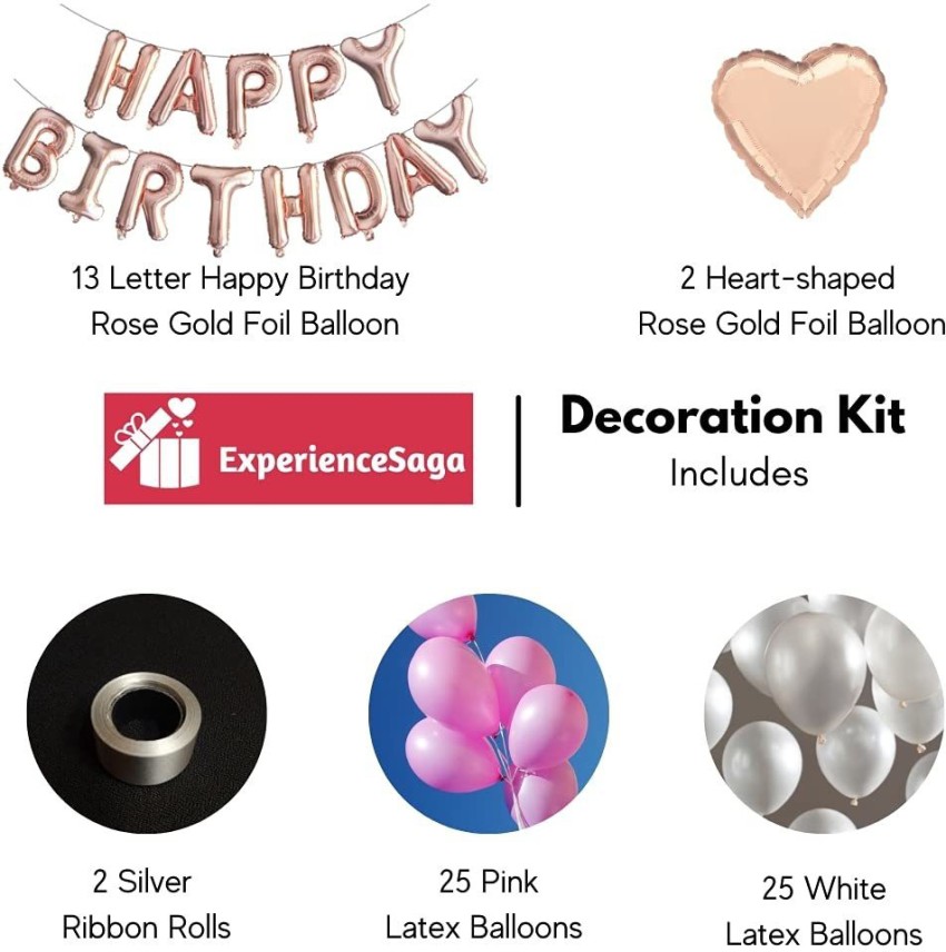 Ballons lettres  Happy Birthday - Rose Gold - Décorations