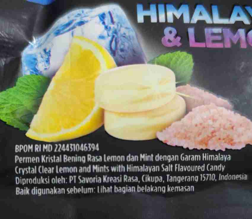 Fox's Crystal Clear Himalayan Salt & Lemon Mints Flavored Candy 15g (Pack  Of 12)