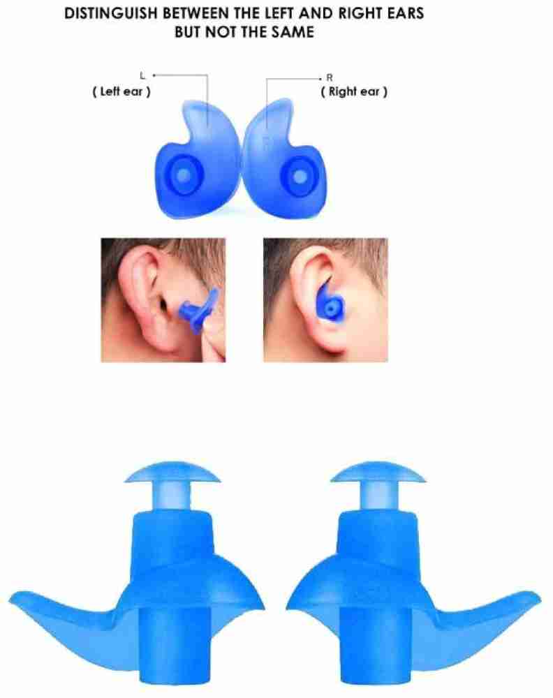 Swimming Earplugs, 2-pairs Pack Waterproof Reusable Silicone Swimming Ear  Plugs For Swimming Showering Bathing Surfing Snorkeling And Other Water  Spor