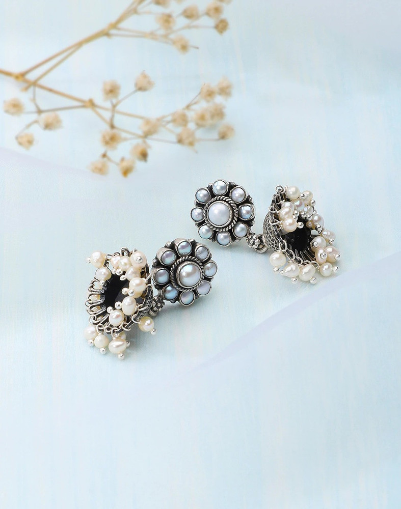 Flipkart Buy fabindia Silver Jhumka Earrings Silver Drops