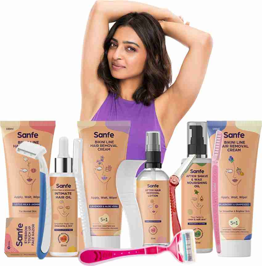 Sanfe Shea Butter Body Razor With Bikini Line Hair Removal Cream for Women  Price in India - Buy Sanfe Shea Butter Body Razor With Bikini Line Hair  Removal Cream for Women online