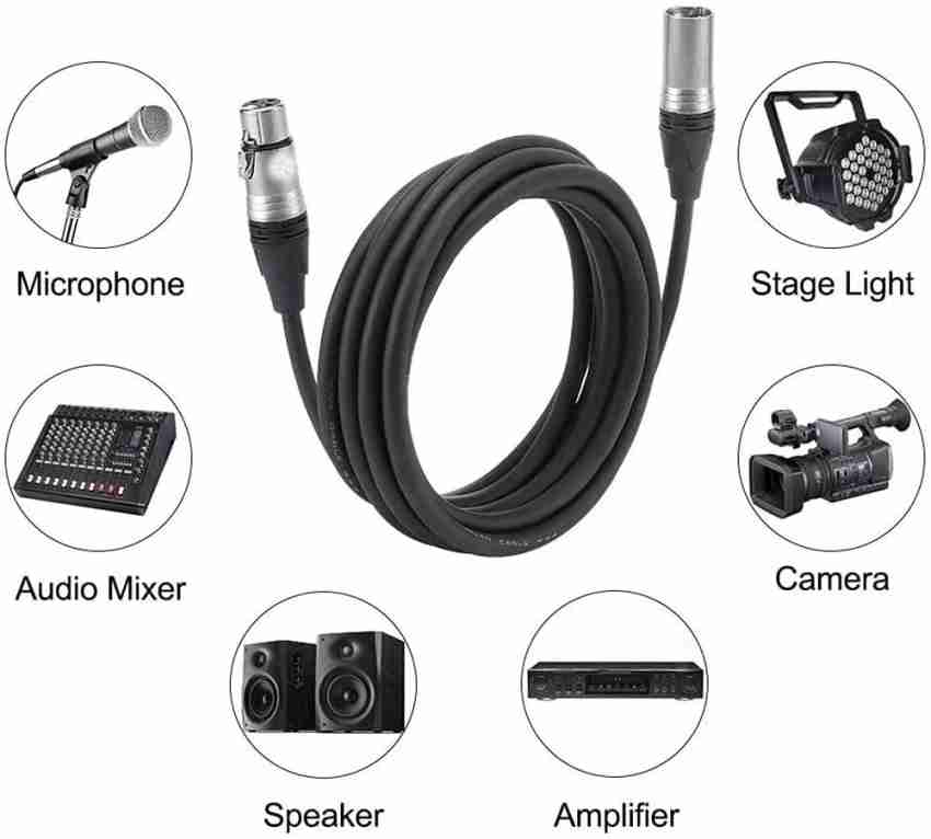 SOUVENIR 3 Pin XLR Male to XLR Female Cable 3 Meter XLR Cable Microphone  Extension Balanced Audio Cable for Phantom Power, Amplifier Mixer,  Condenser Mic, XLR Cable for Microphone XLR Cable for