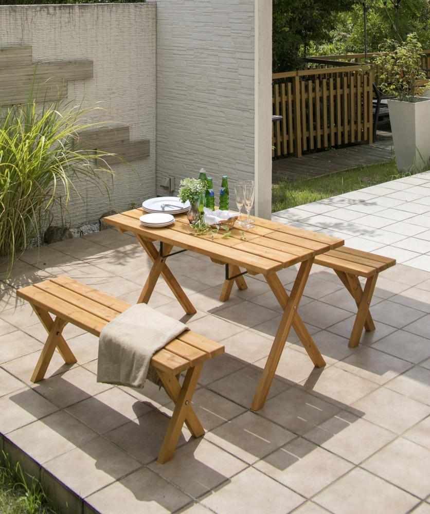 Takasho Solid Wood Table Bench Set Price in India Buy Takasho