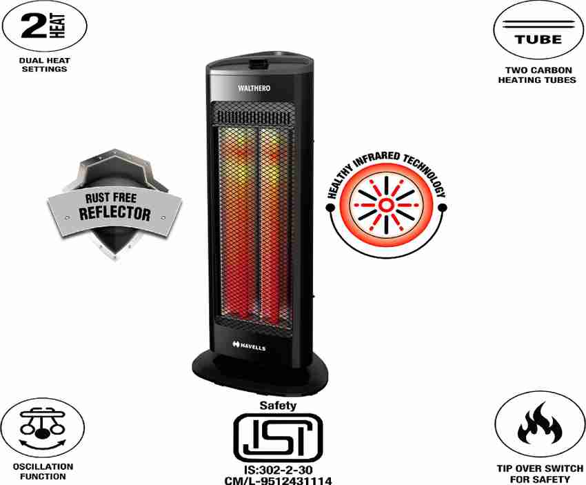 HAVELLS Walthero Carbon Carbon Room Heater Price in India - Buy HAVELLS  Walthero Carbon Carbon Room Heater online at Flipkart.com